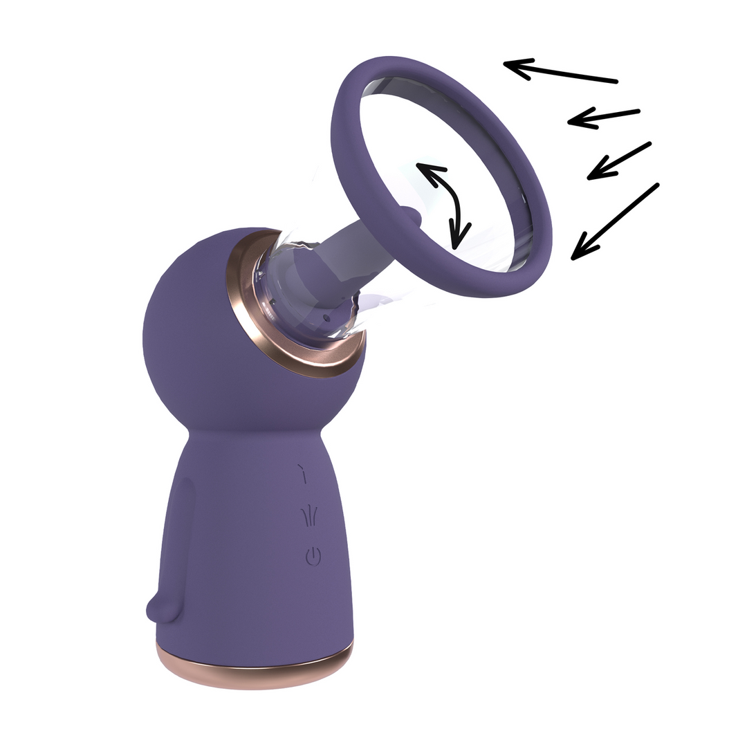 Exquisite - Oplaadbare Vulva en Borst Pomp - Paars - Afbeelding 6