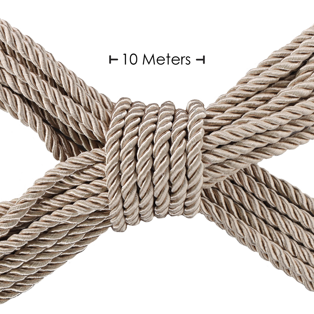 Polyester Bondage Touw - 10 m / 32,8 ft - Goud - Afbeelding 2