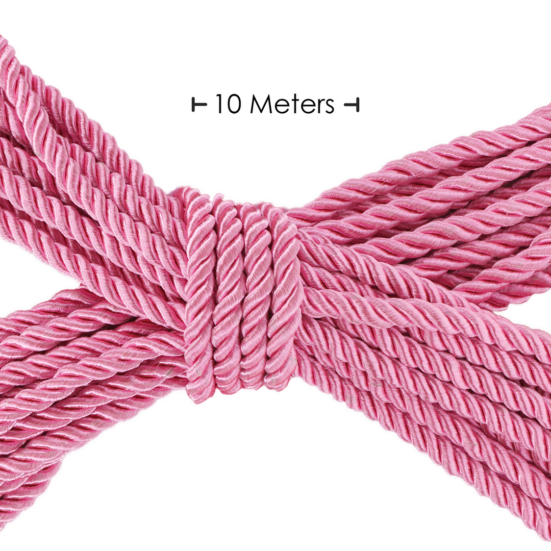 Polyester Bondage Touw - 10 m / 32,8 ft - Roze - Afbeelding 2