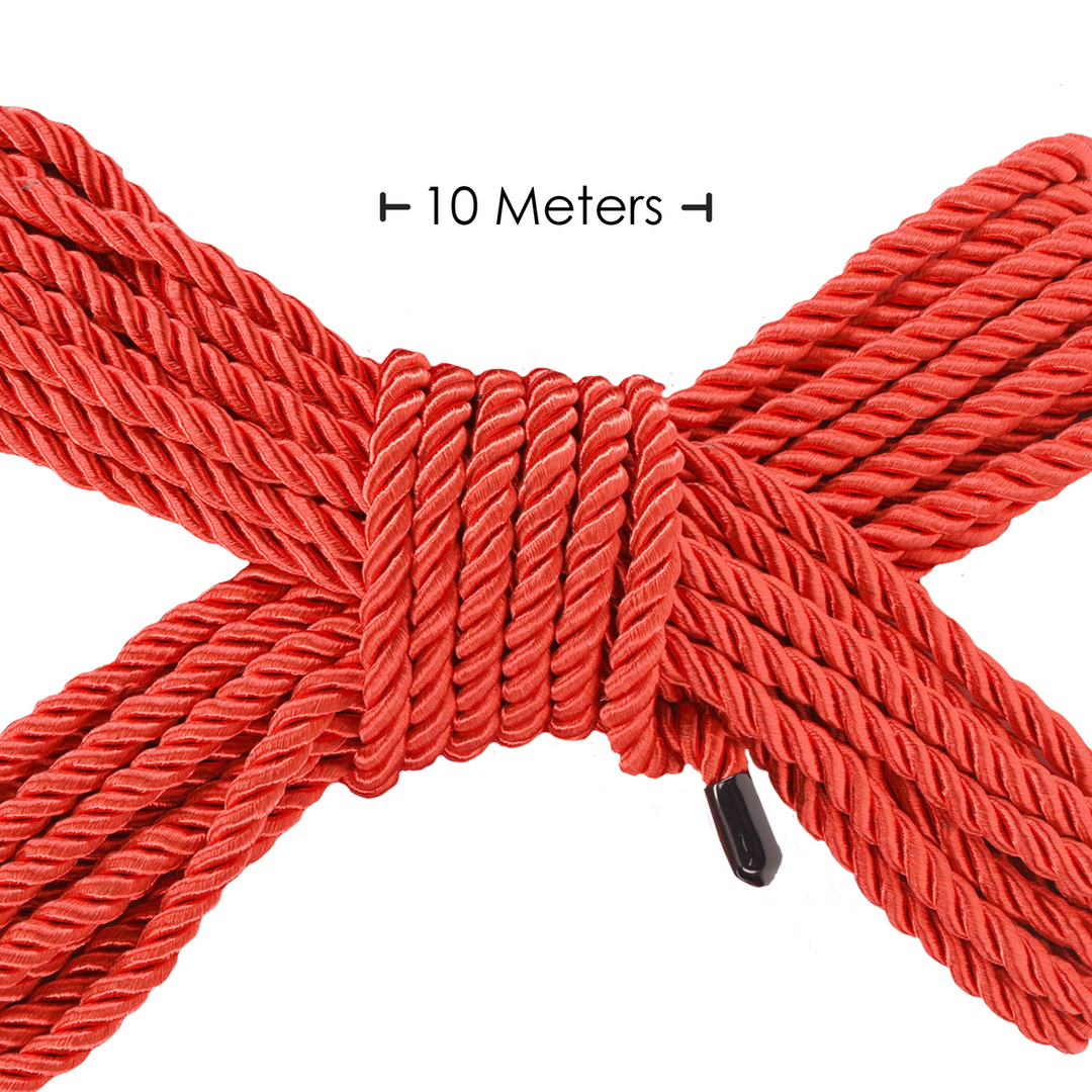 Polyester Bondage Touw - 10 m - Rood - Afbeelding 2