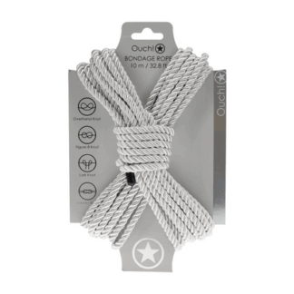 Polyester Bondage Touw - 10 m / 32,8 ft - Zilver