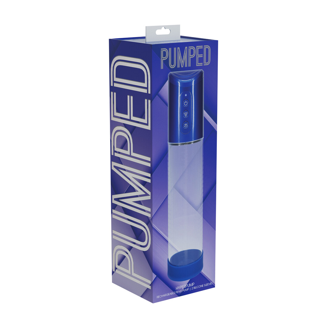 HyperPump - Oplaadbare Penis Pomp - Metallic Blauw - Afbeelding 2