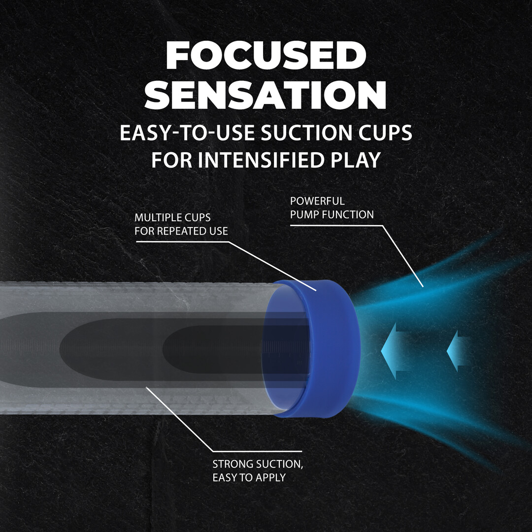 HyperPump - Oplaadbare Penis Pomp - Metallic Blauw - Afbeelding 4