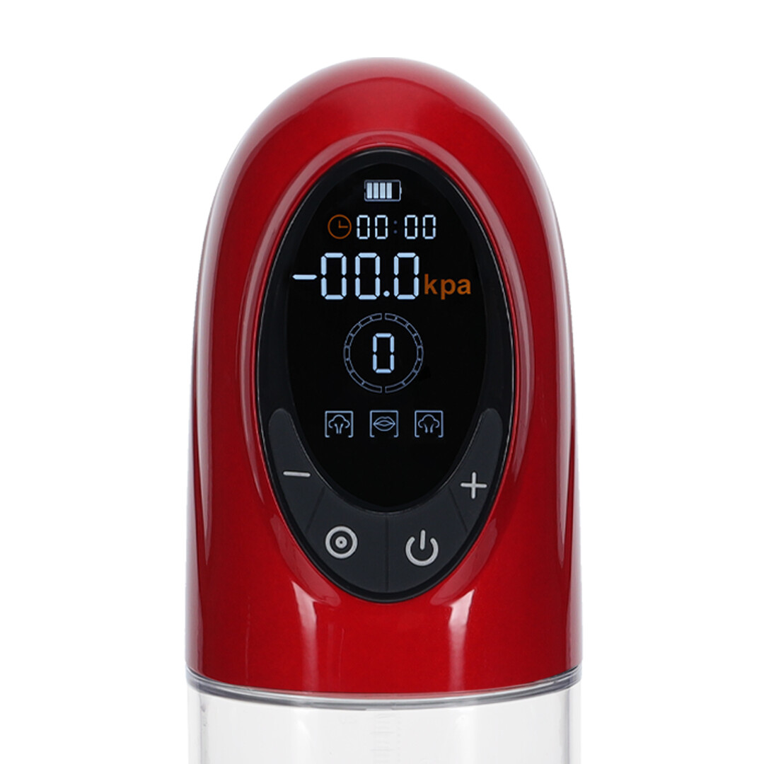 CyberPulse - Automatische Waterdichte Penis Pomp - Metallic Rood - Afbeelding 7