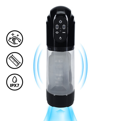 TechnoThrust - Automatische Waterdichte Masturbator Pomp - Zwart