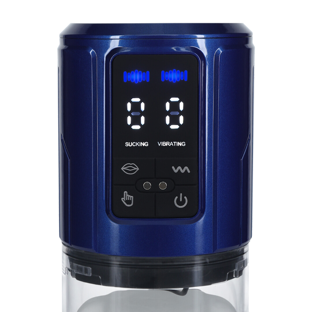UltraLift - Automatische Waterdichte Masturbator Pomp - Metallic Blauw - Afbeelding 6