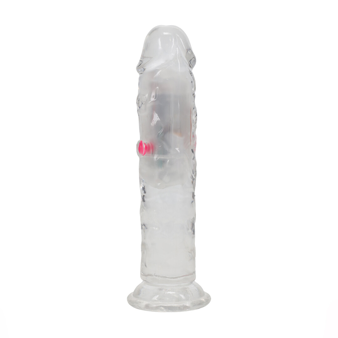 LED Vibrerende Rechte Penis - 6 / 15 cm - Transparant - Afbeelding 4