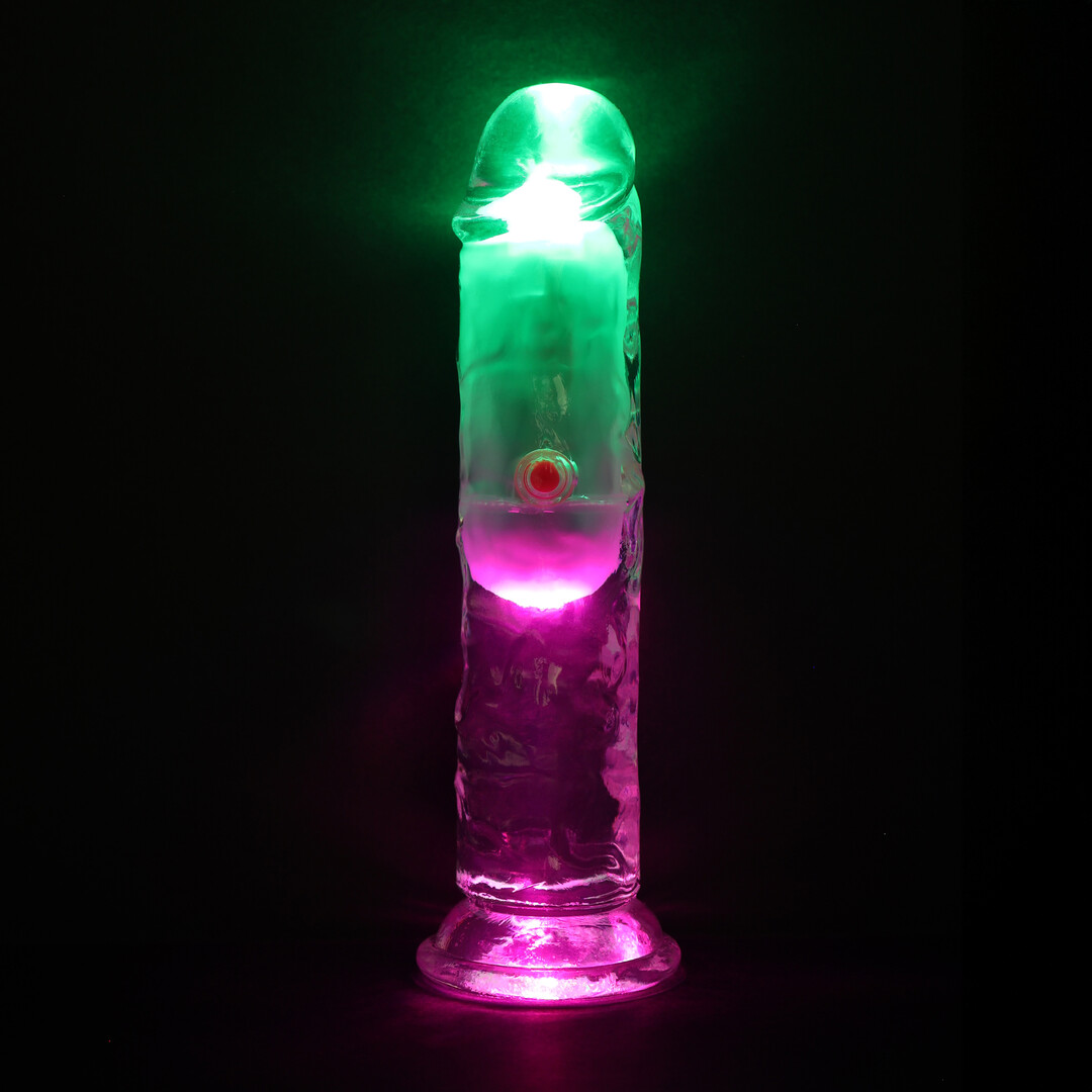 LED Vibrerende Rechte Penis - 6 / 15 cm - Transparant - Afbeelding 6