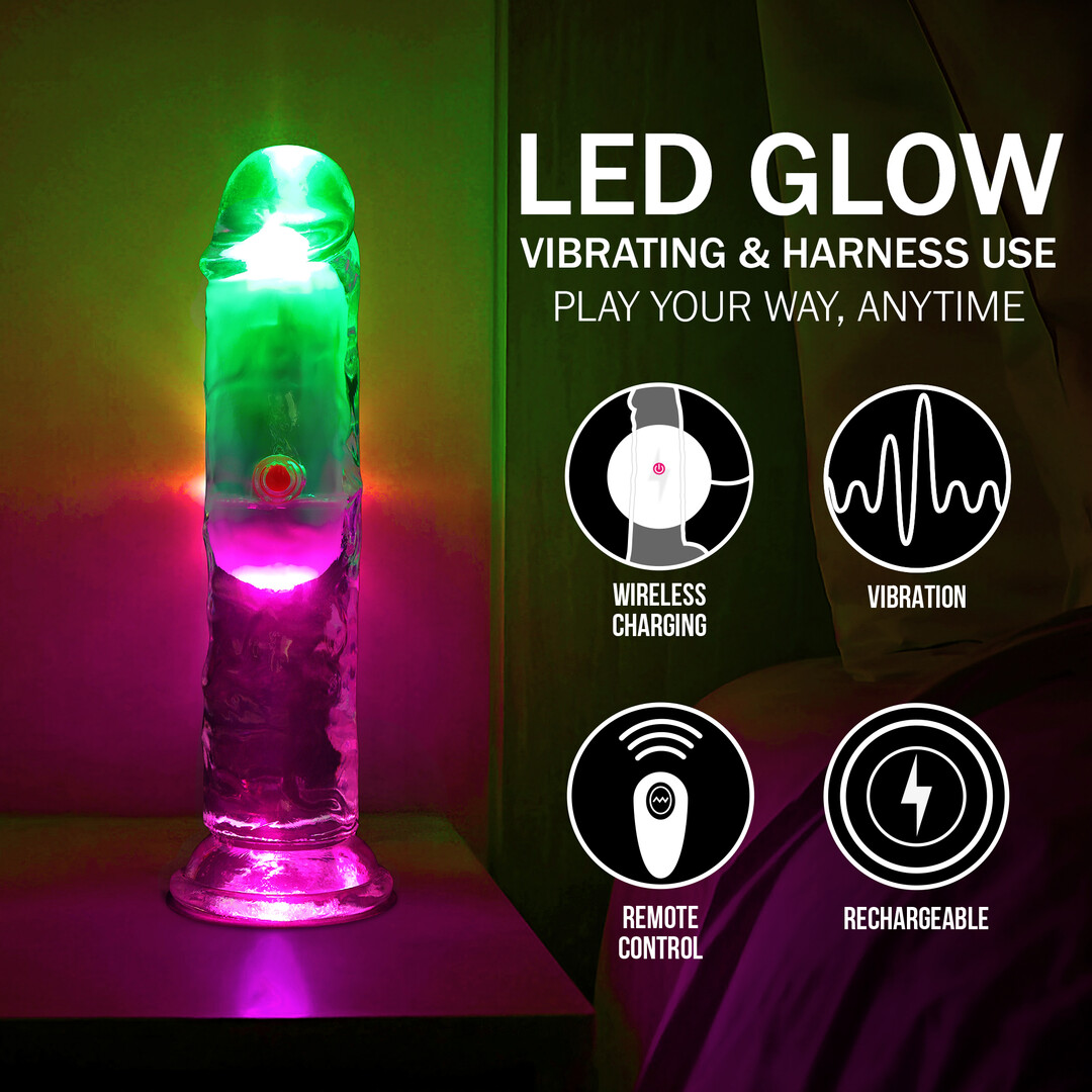 LED Vibrerende Rechte Penis - 6 / 15 cm - Transparant - Afbeelding 7