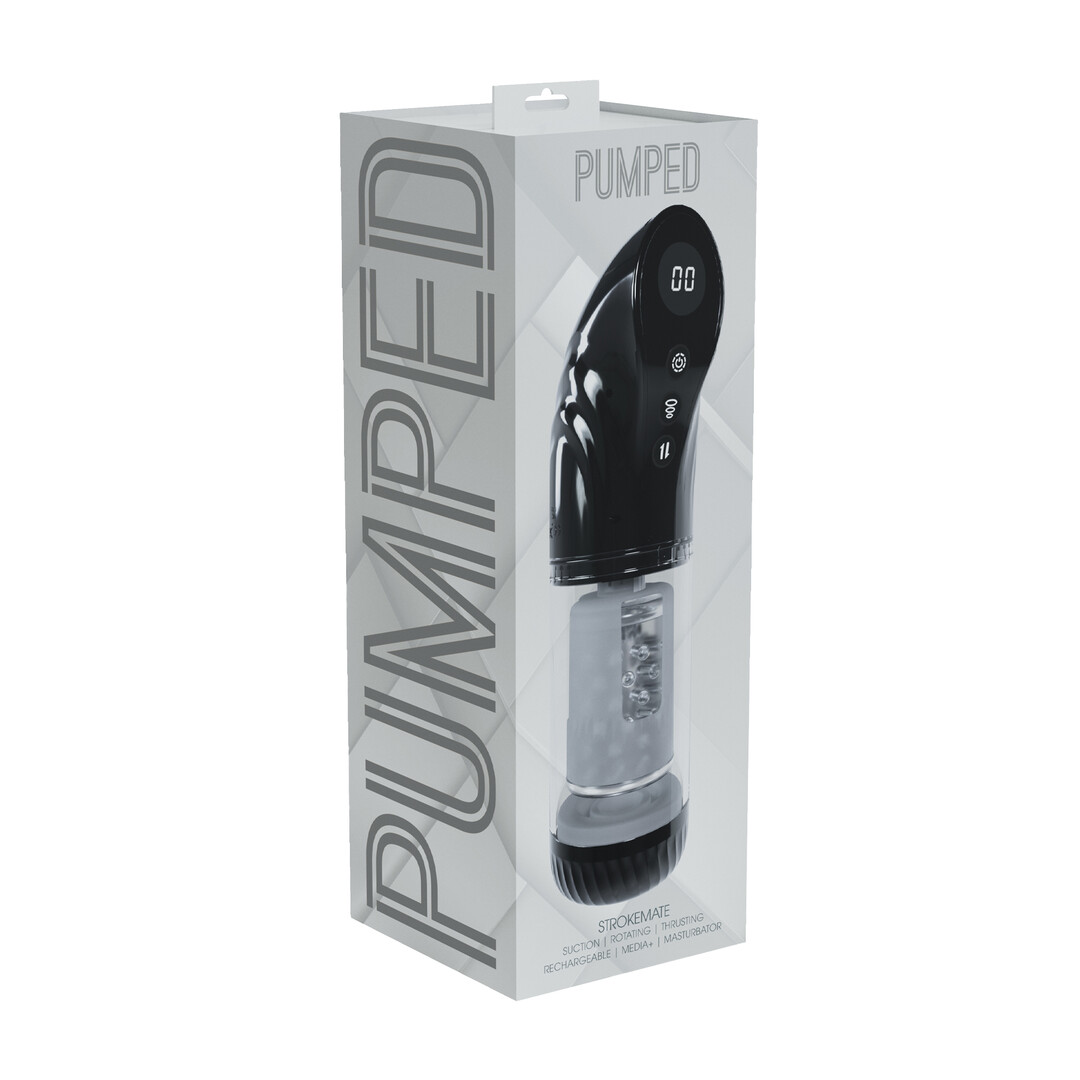 StrokeMate - Suction Rotation and Thrusting Masturbator Pump - Black - Afbeelding 2