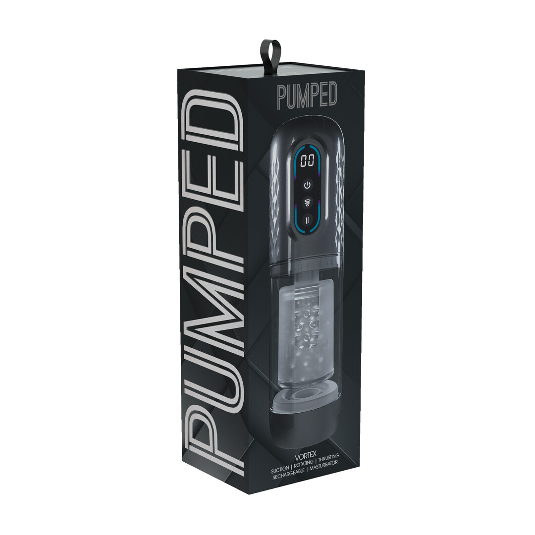 Vortex - Suction Rotation and Thrusting Masturbator Pump - Gun Metal - Afbeelding 2