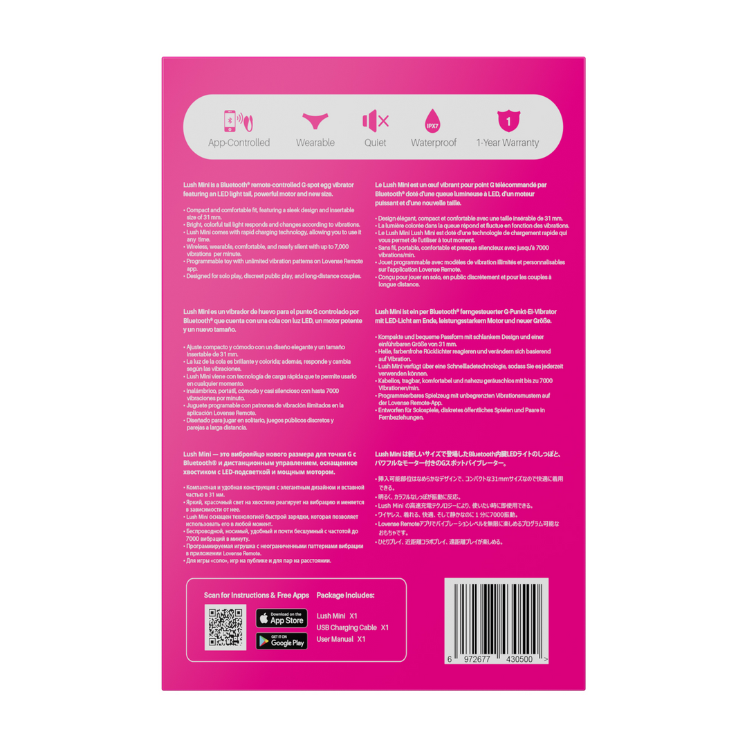 Lush Mini - Krachtige Afstandsbediende Draagbare G-Spot Ei Vibrator - Roze - Afbeelding 4