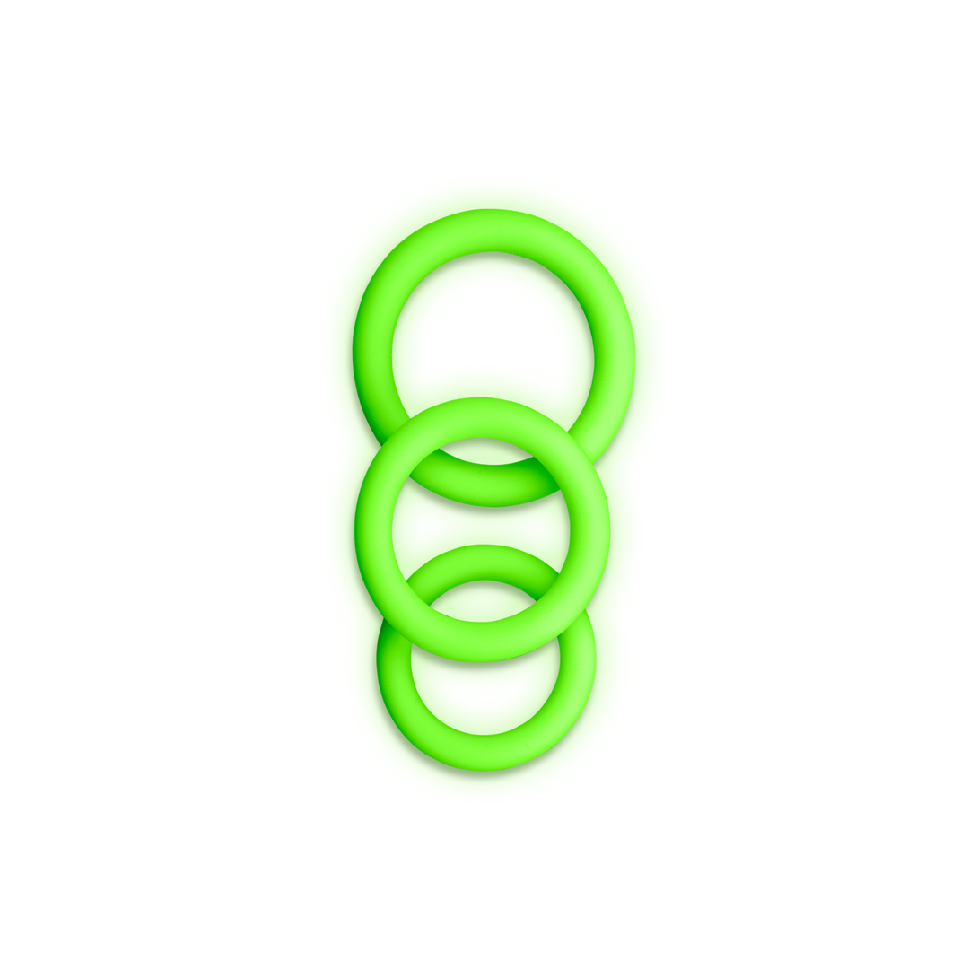 Cockring Set - Glow in the Dark - 3 Stuks - Afbeelding 4