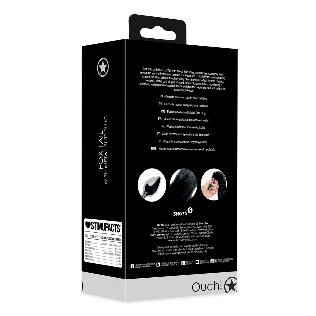 Vossenstaart met metalen buttplug - Afbeelding 3