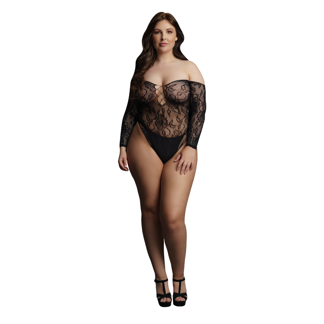 Wonder Rhinestone Bodysuit - Plus Size - Afbeelding 5