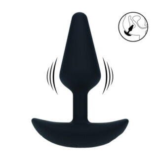 Classic Vibrerende Siliconen Anale Plug - S - Zwart