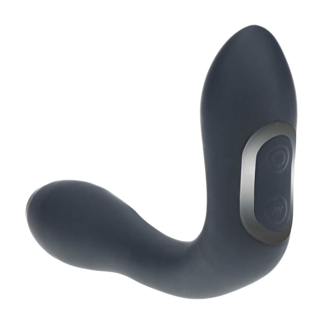 Vibrerende Verwarmende Buigbare Tapping Silicone Prostaat Stimulator - Zwart - Afbeelding 6