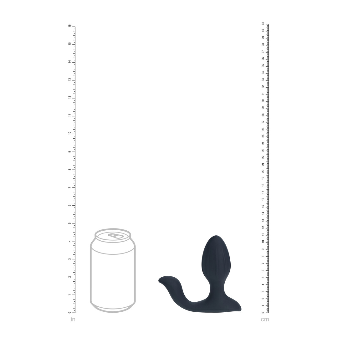 Vibrerende en Draaiende Siliconen Anale Plug met Bal Stimulator - Zwart - Afbeelding 6