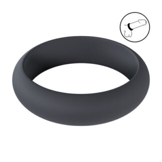 Wide O Silicone Cockring - S - 30mm - Zwart