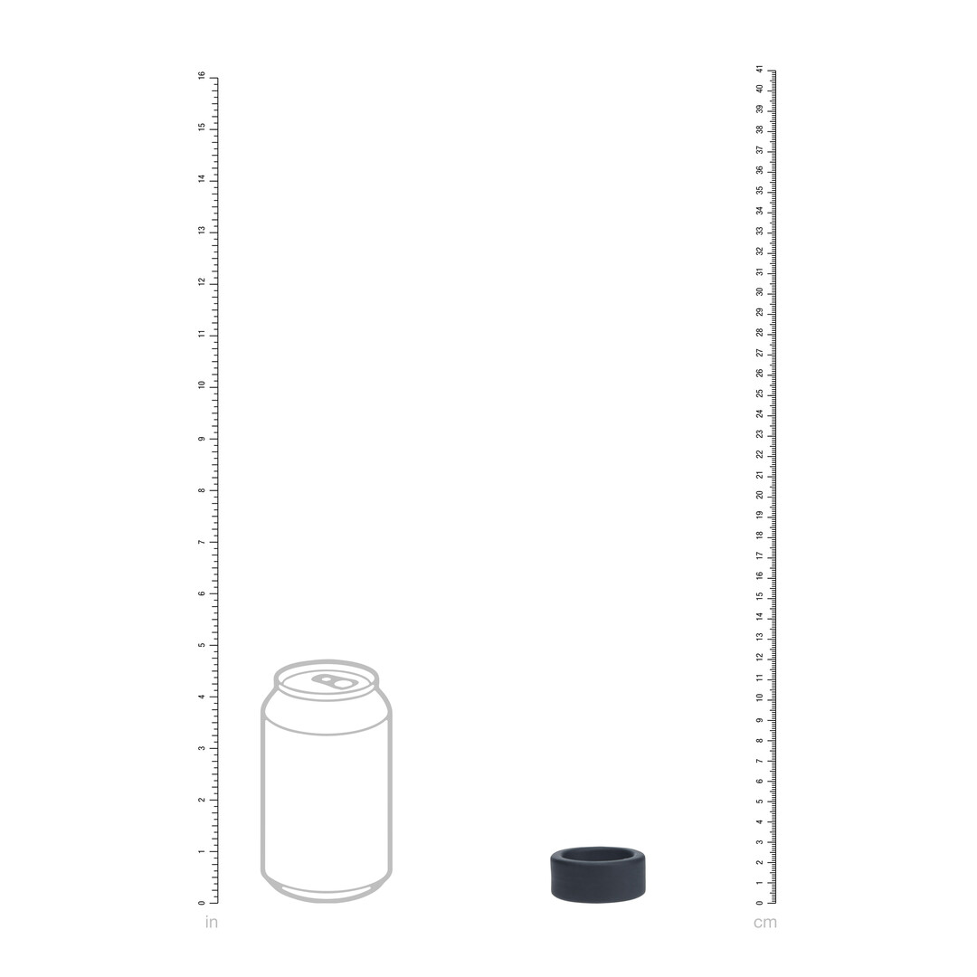 Vloeibare Silicoen Balriem - S - 34mm - Zwart - Afbeelding 5