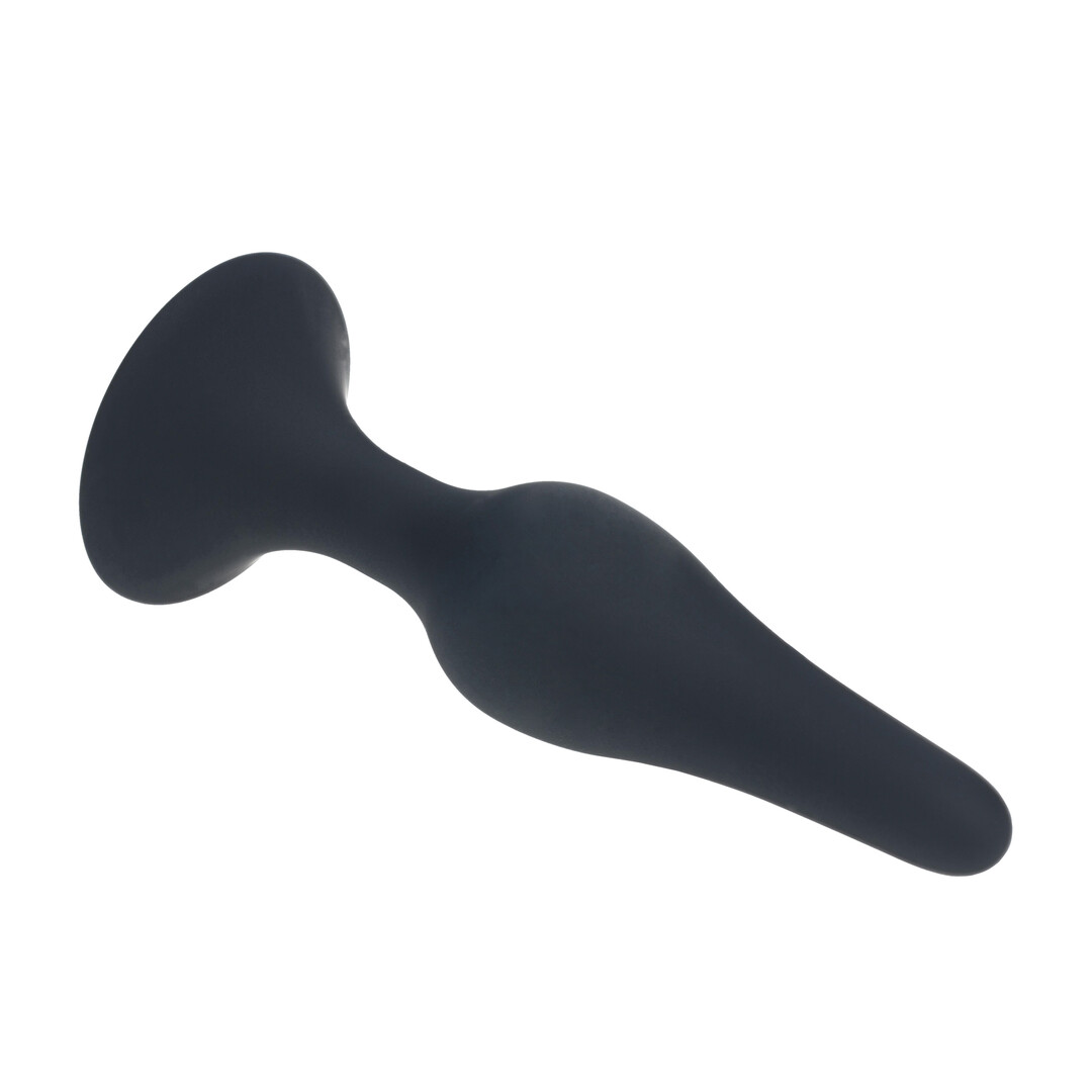 Slim Silicone Anale Plug - S - Zwart - Afbeelding 4