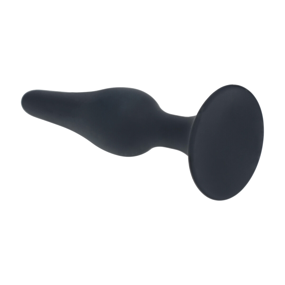 Slim Silicone Anale Plug - S - Zwart - Afbeelding 5