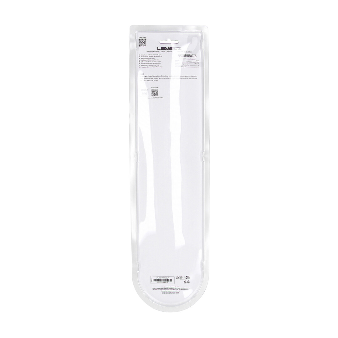 Waterdrop Siliconen Anale Ballen - M - 30mm - Zwart - Afbeelding 3