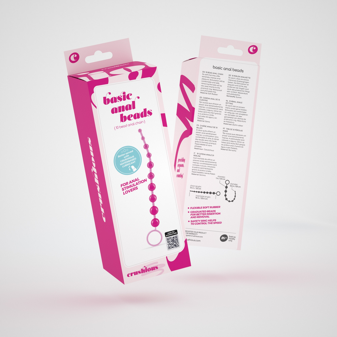 Basis Anale Kralen - 10 Kralen Ketting - Roze - Afbeelding 2