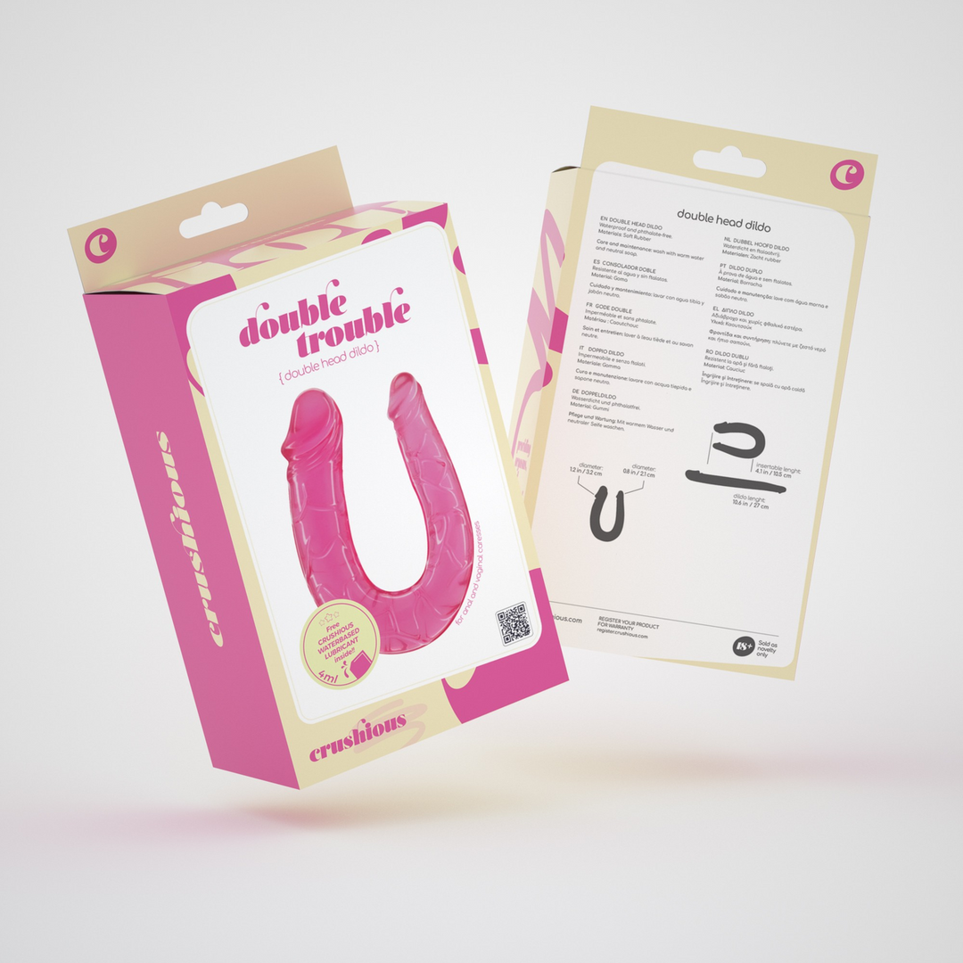 Dubbele Probleem - Dubbele Dildo - 10,6 / 27 cm - Roze - Afbeelding 2