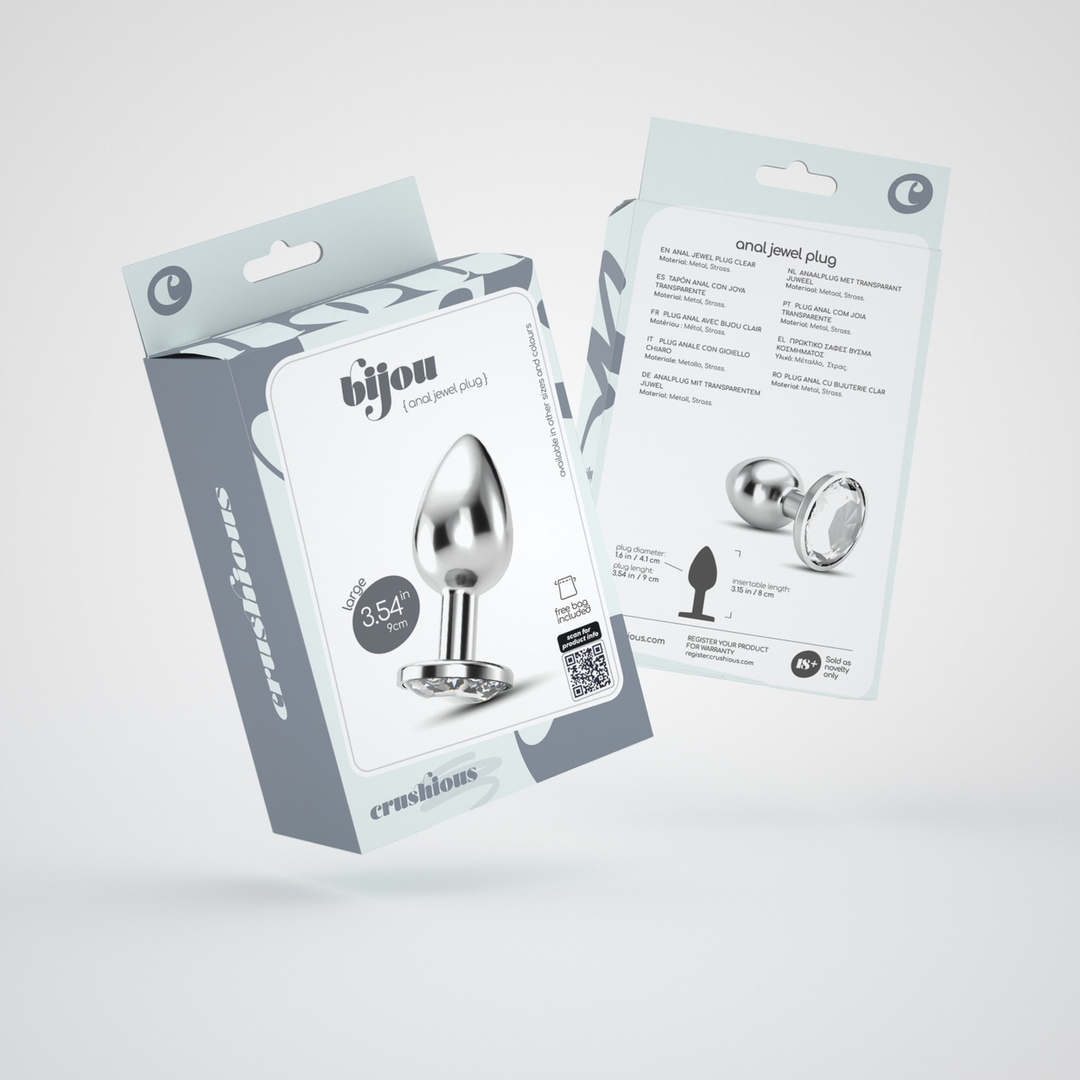 Bijou - Anale Jewel Plug - Groot - Doorzichtig - Afbeelding 2