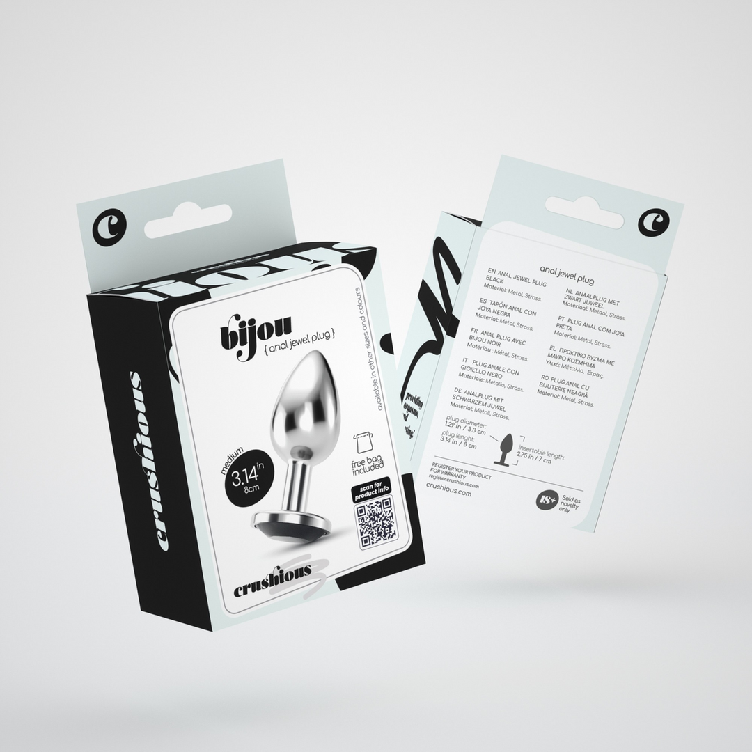 Bijou - Anale Sieraad Plug - Medium - Zwart - Afbeelding 2