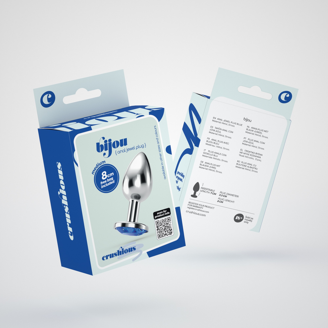 Bijou - Anale Sieraad Plug - Medium - Blauw - Afbeelding 2