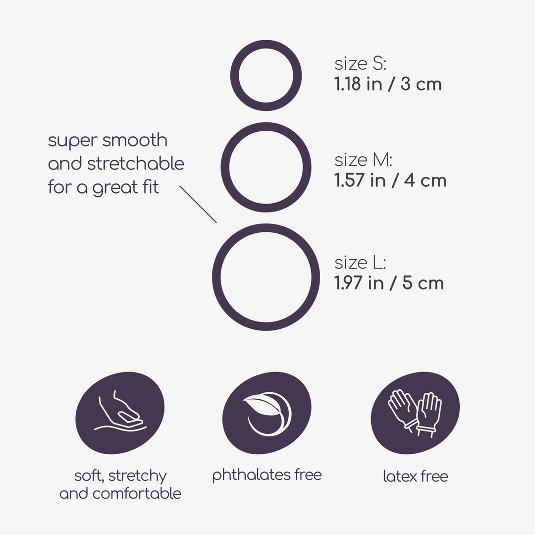 Bandoleros - Siliconen Cockring Set - Zwart - Afbeelding 4