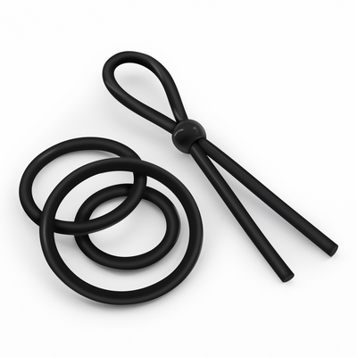 Daltons - Siliconen Cockring Set - Zwart