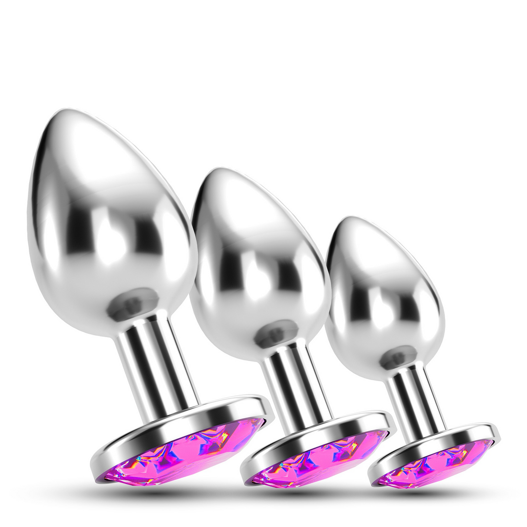Bijou - Anal Train Trio - 3 Jewel Plugs - Roze - Afbeelding 7