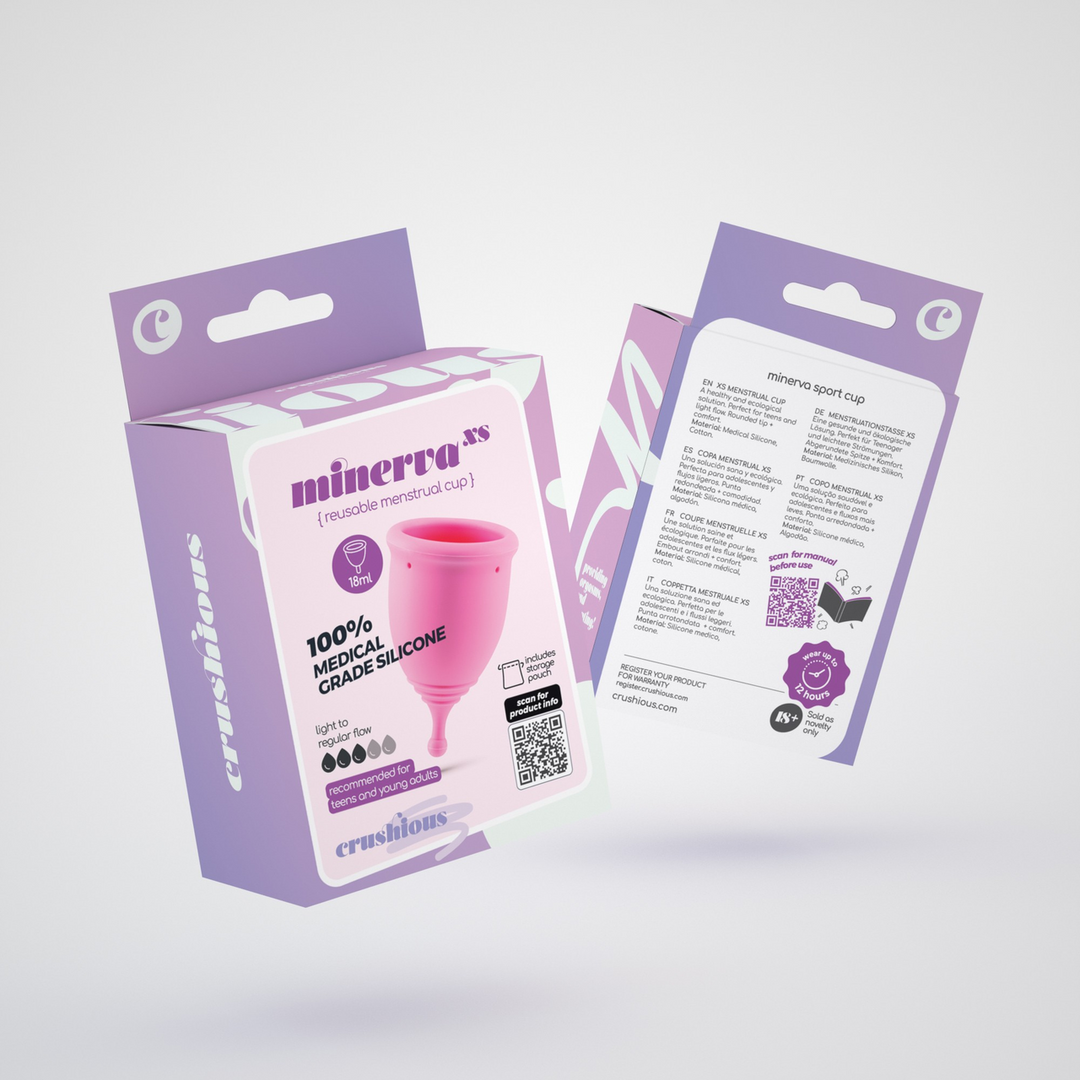 Minerva - Menstruatiecup met Zakje - XS - Roze - Afbeelding 2