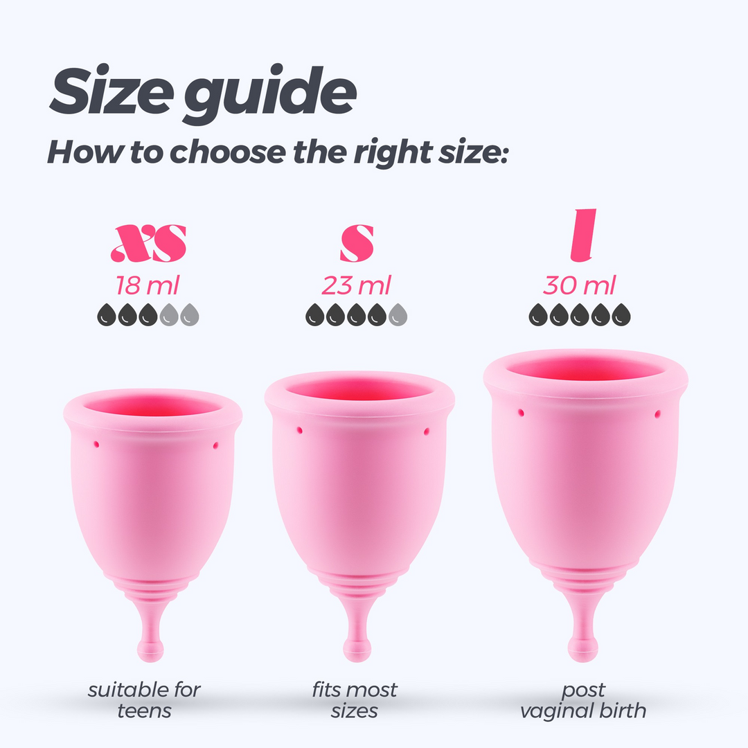 Minerva - Menstruatiecups met Zak - S en L - Roze - Afbeelding 7