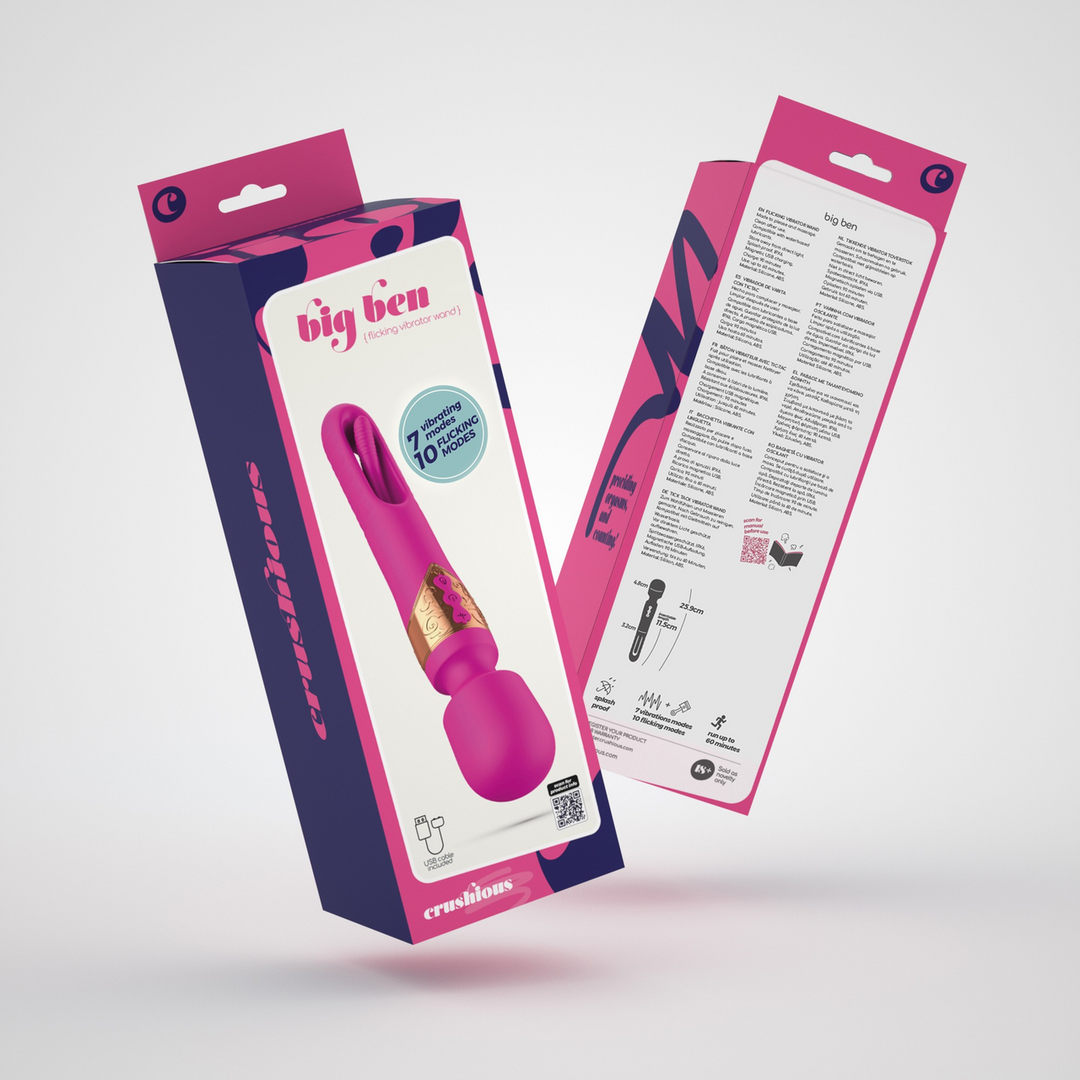 Big Ben - Dual Wand Massager met Flicker - Roze - Afbeelding 2
