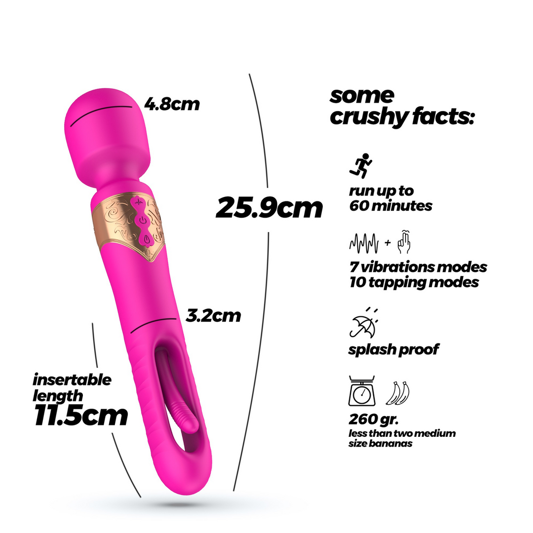 Big Ben - Dual Wand Massager met Flicker - Roze - Afbeelding 7