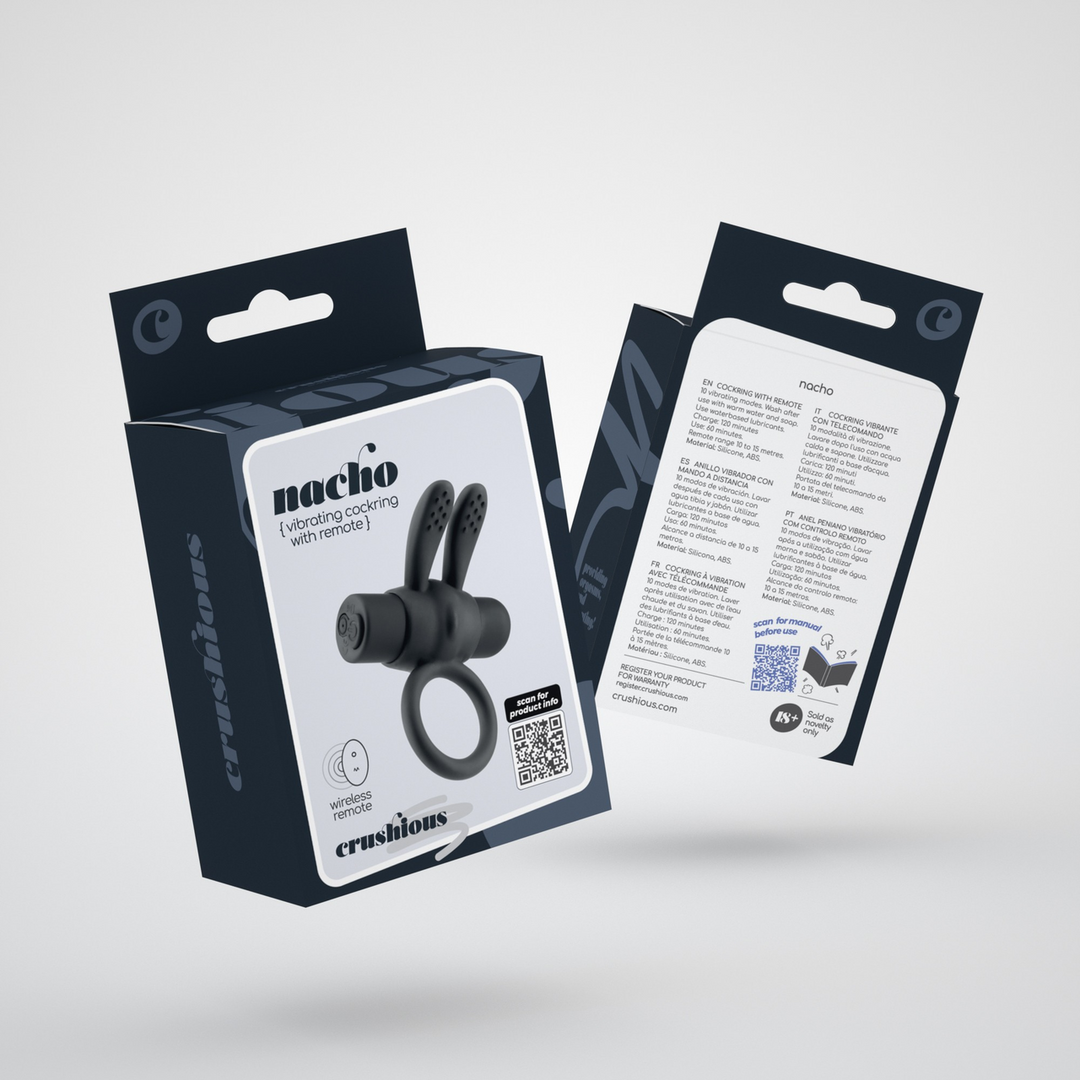 Nacho - Vibrerende Cockring met Afstandsbediening - Zwart - Afbeelding 2