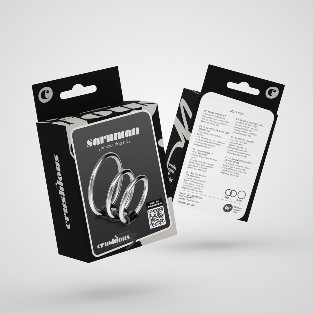 Saruman - Metalen Cockring Set - Zilver - Afbeelding 2