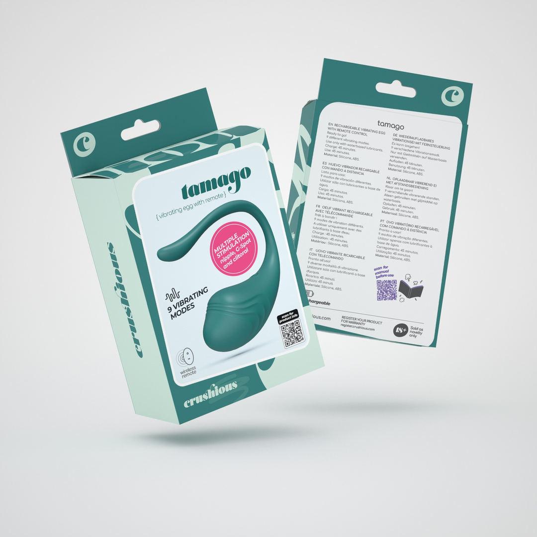Tamago - Oplaadbaar Vibrerend Ei met Afstandsbediening - Smaragd - Afbeelding 2