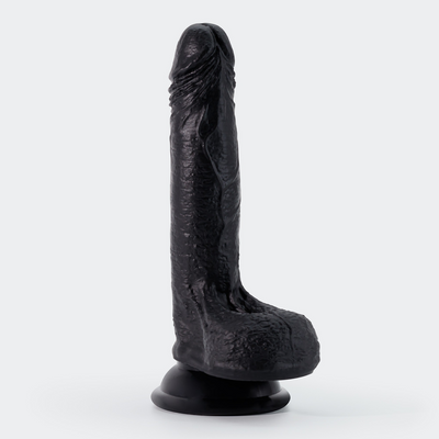 Inviktus - Vloeibare Siliconen Dildo - 7 / 19 cm - Zwart