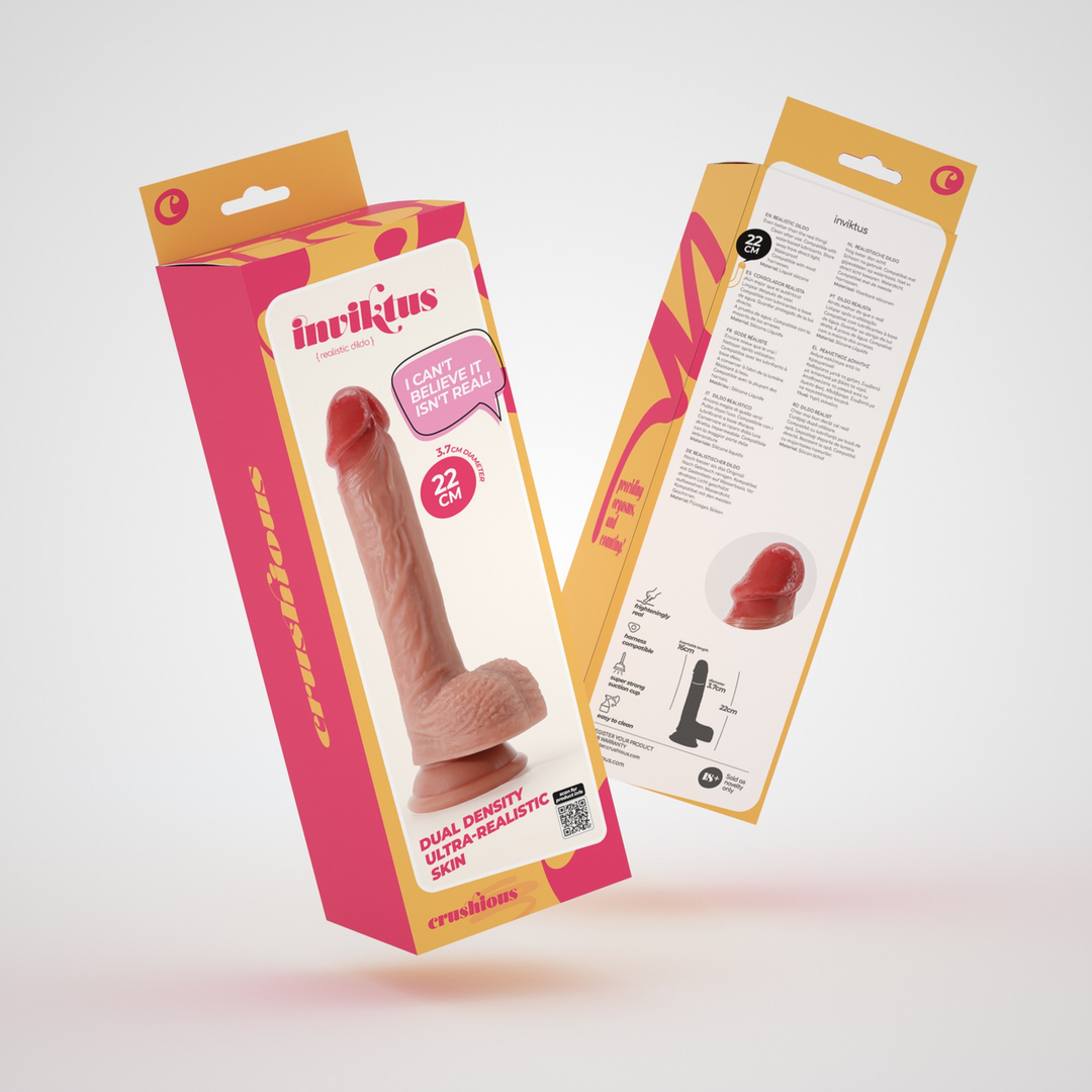 Inviktus - Vloeibare Silikon Dildo - 8 / 22 cm - Vleeskleur - Afbeelding 2
