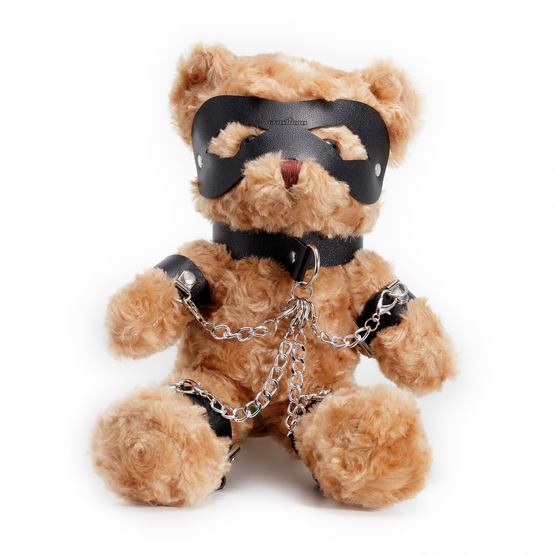 Crushito - Bondage Teddybeer - 31 cm - Zwart - Afbeelding 6