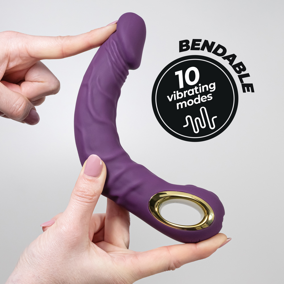 Magnus Bend - Realistische Flexibele Vibrator - Paars - Afbeelding 7