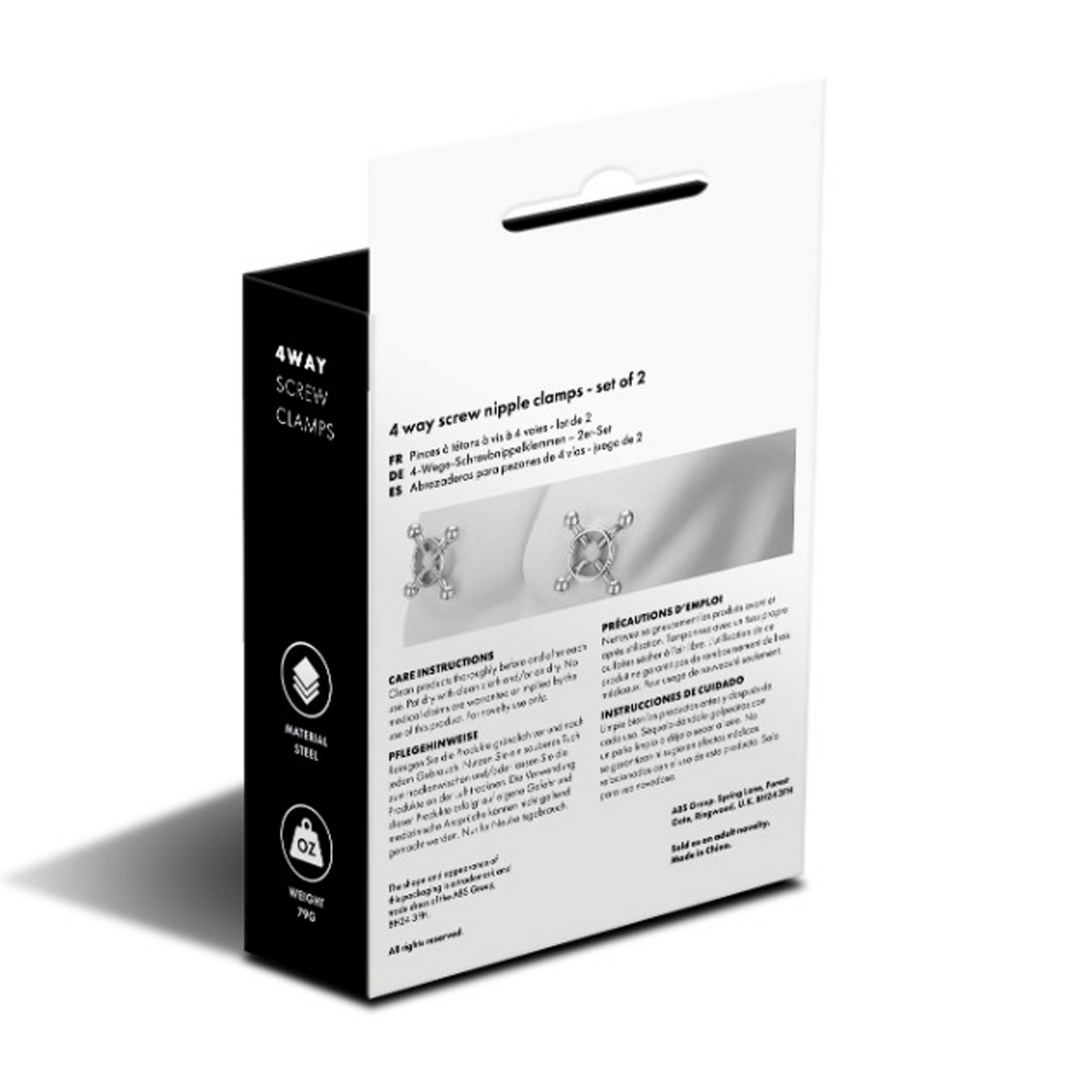 4-Weg Schroefnippel Klem - Zilver - Afbeelding 3