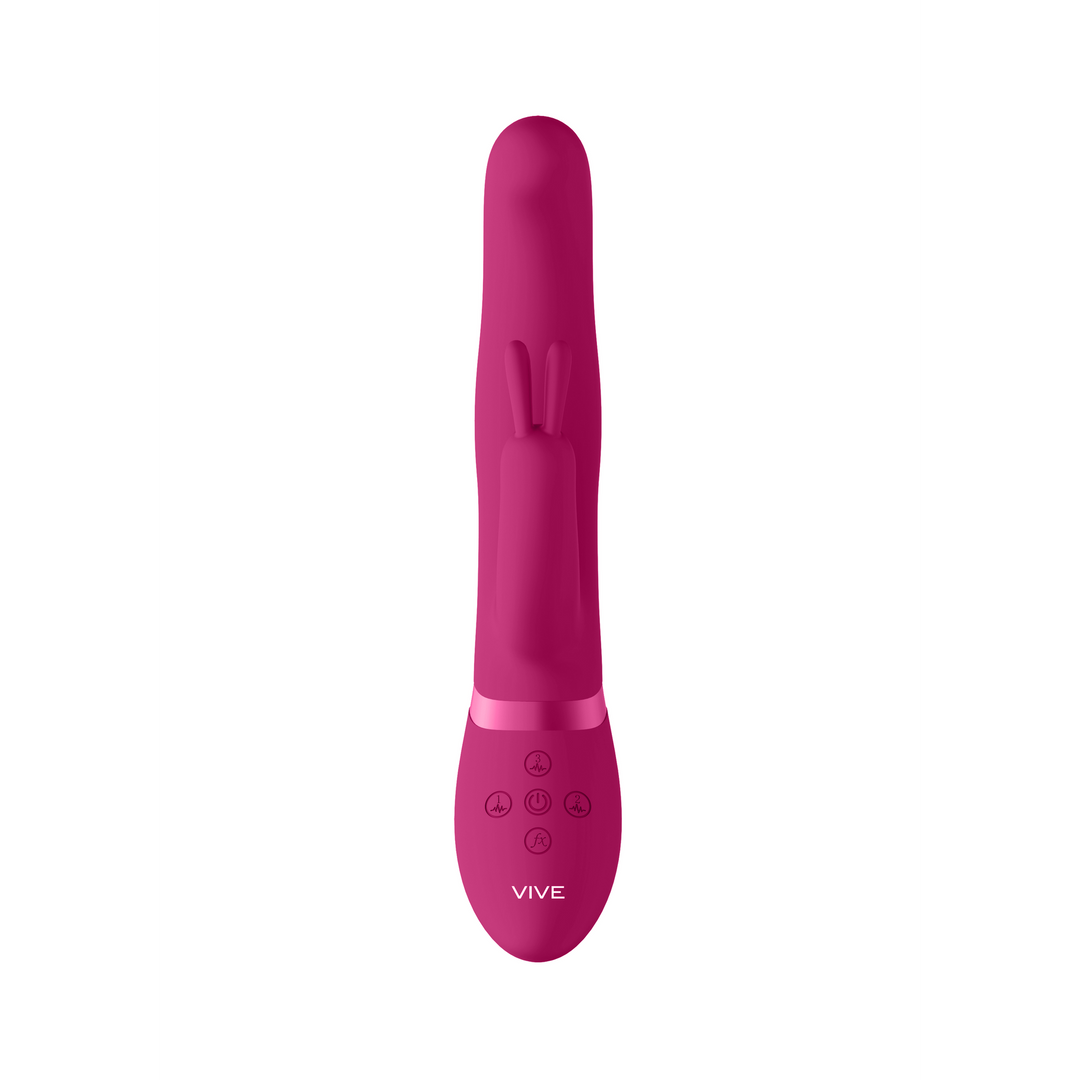Izara - Draaiende Parels Konijnen Vibrator - Roze - Afbeelding 6