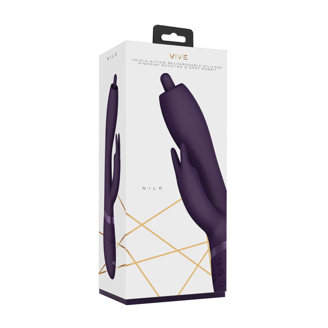 Nilo - Pinpoint Draaibare G-spot Rabbit - Paars - Afbeelding 2