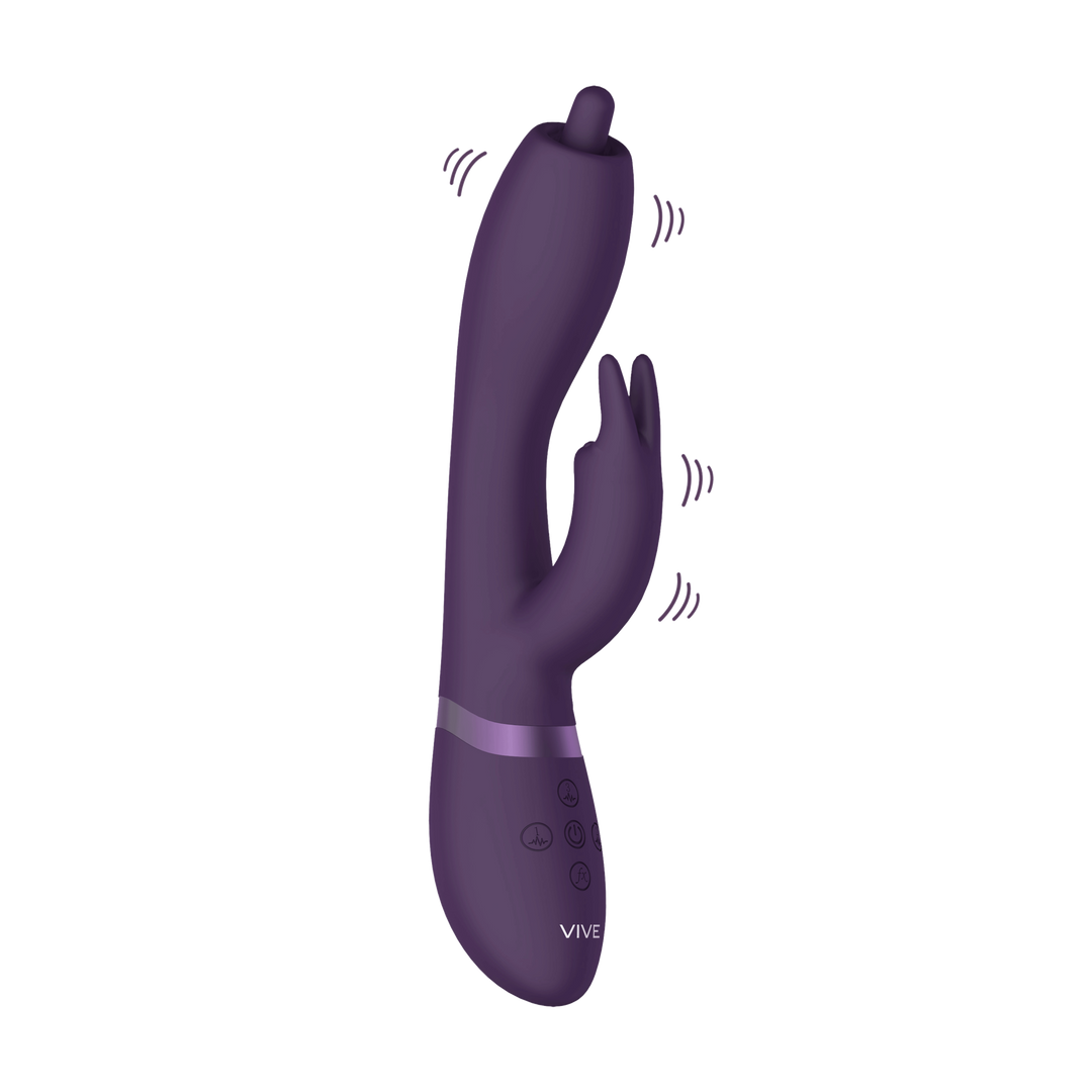 Nilo - Pinpoint Draaibare G-spot Rabbit - Paars - Afbeelding 4